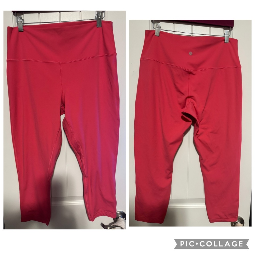 Lululemon Align High-Waisted Leggings Sz 14 crop in Glazed Pink LIKE NEW w/o tag
